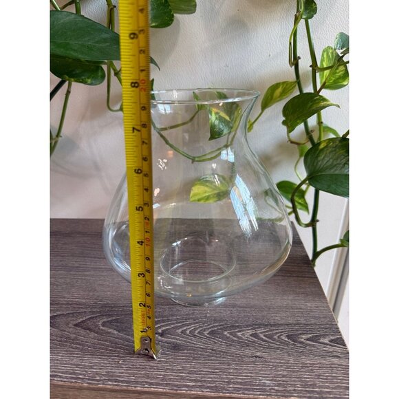 Vintage Clear Glass Hurricane Lamp Shade - Picture 3 of 7